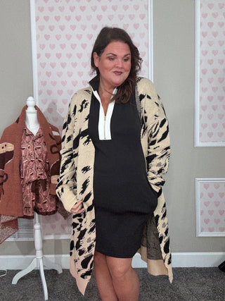 Everyday Zipper Dress, Solid Black