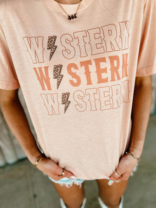 Western Lightning Bolt Stack Tee