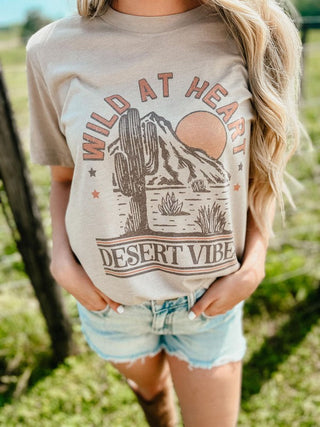 Wild At Heart Cactus Western Tee