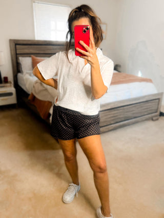 Cheyenne Athleisure Checkered Shorts