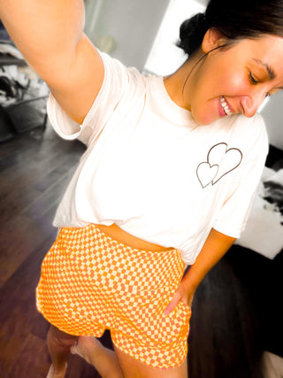 Cheyenne Athleisure Checkered Shorts