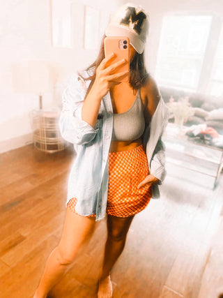 Cheyenne Athleisure Checkered Shorts