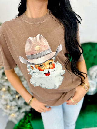 Vintage Cowboy Santa DTF Tee