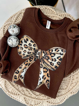 Cheetah Print So Coquette Bow DTF Sweatshirt