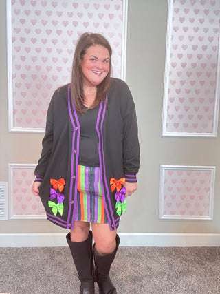 Spooky Nova Striped Denim Skirt