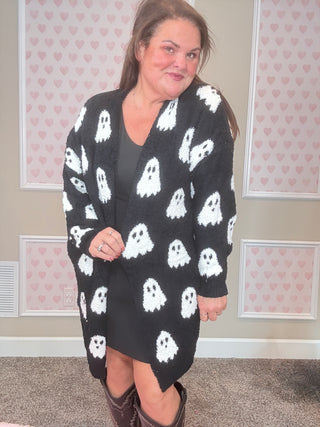 Black & White Ghost Cloud Cardigan