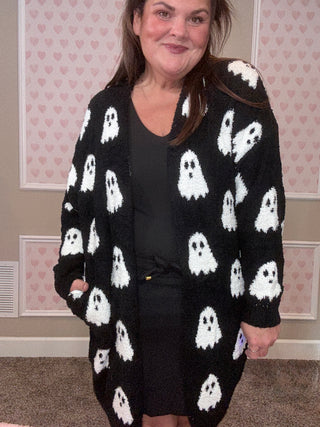 Black & White Ghost Cloud Cardigan