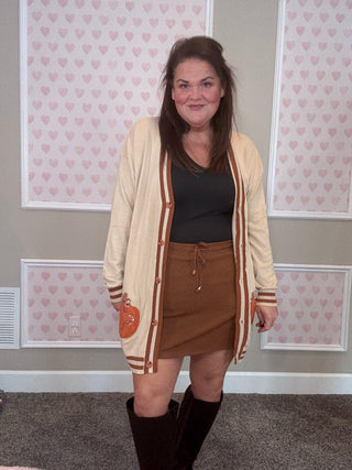 Well Loved Ribbed Skort – Chocolate