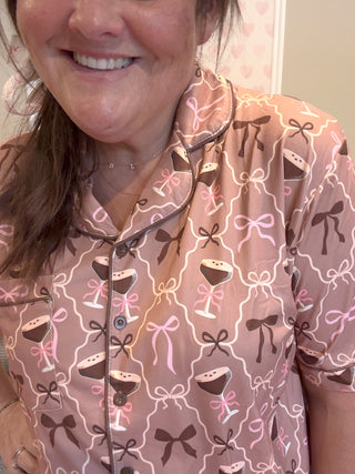 Espresso Martini Ruffle Pajama Set