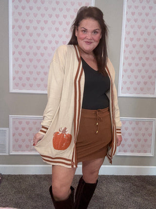 Well Loved Ribbed Skort – Chocolate