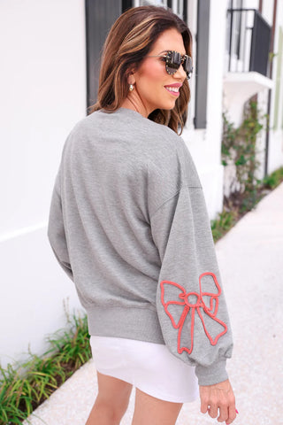 Belle Braided Bow Sweatshirt