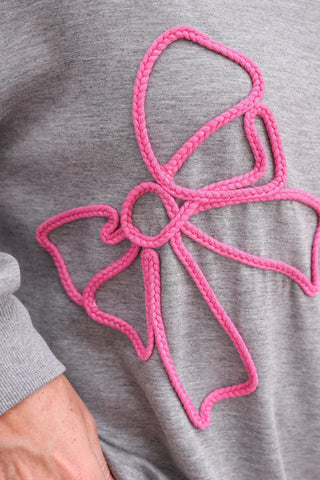 Belle Braided Bow Sweatshirt