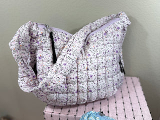 Purple Disty Quilted Bag