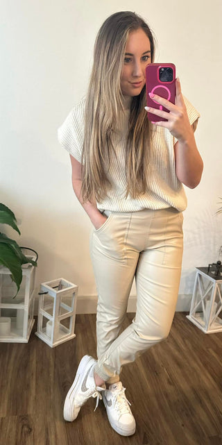Vegan Leather Joggers