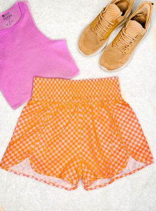 Cheyenne Athleisure Checkered Shorts