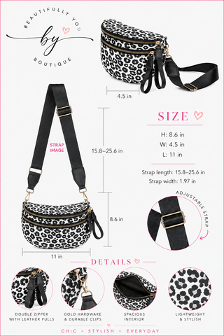 Nylon Crossbody Bum Bag - Multiple Print Options