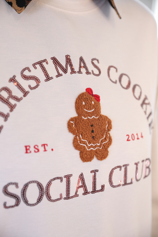 Christmas Cookie Social Club Luxe Pullover - Cream
