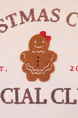 Christmas Cookie Social Club Luxe Pullover - Cream