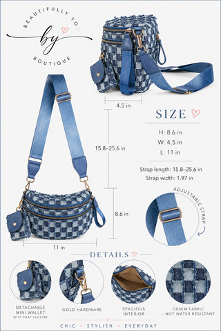 Nylon Crossbody Bum Bag - Multiple Print Options