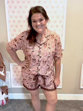 Espresso Martini Ruffle Pajama Set