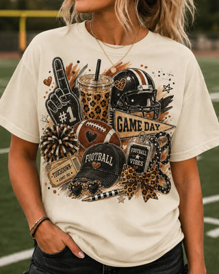 Football Collage Graphic Tee