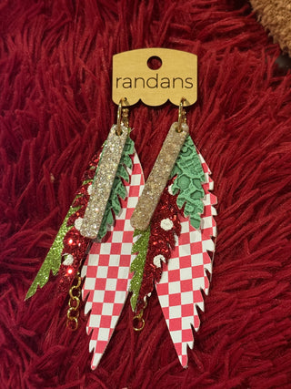 Christmas Picnic Glitter Earrings