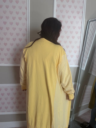 Desi Sweatshirt Cardigan – Spring Yellow