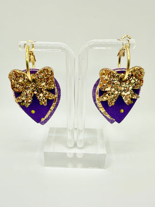 Golden Lavender Glow Earrings