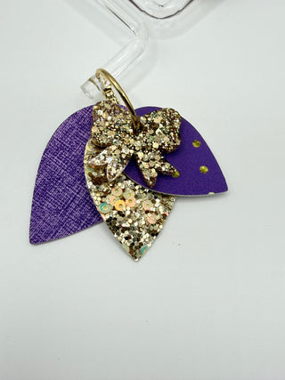 Golden Lavender Glow Earrings