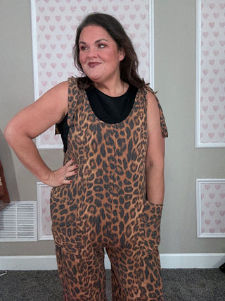 Leopard Jumpsuit with Pockets