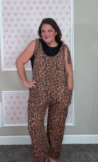 Leopard Jumpsuit with Pockets
