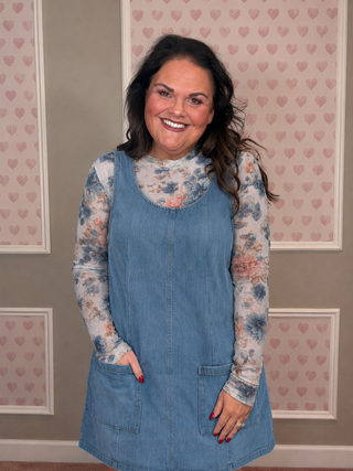 Meadow Refined Denim Jumper Dress